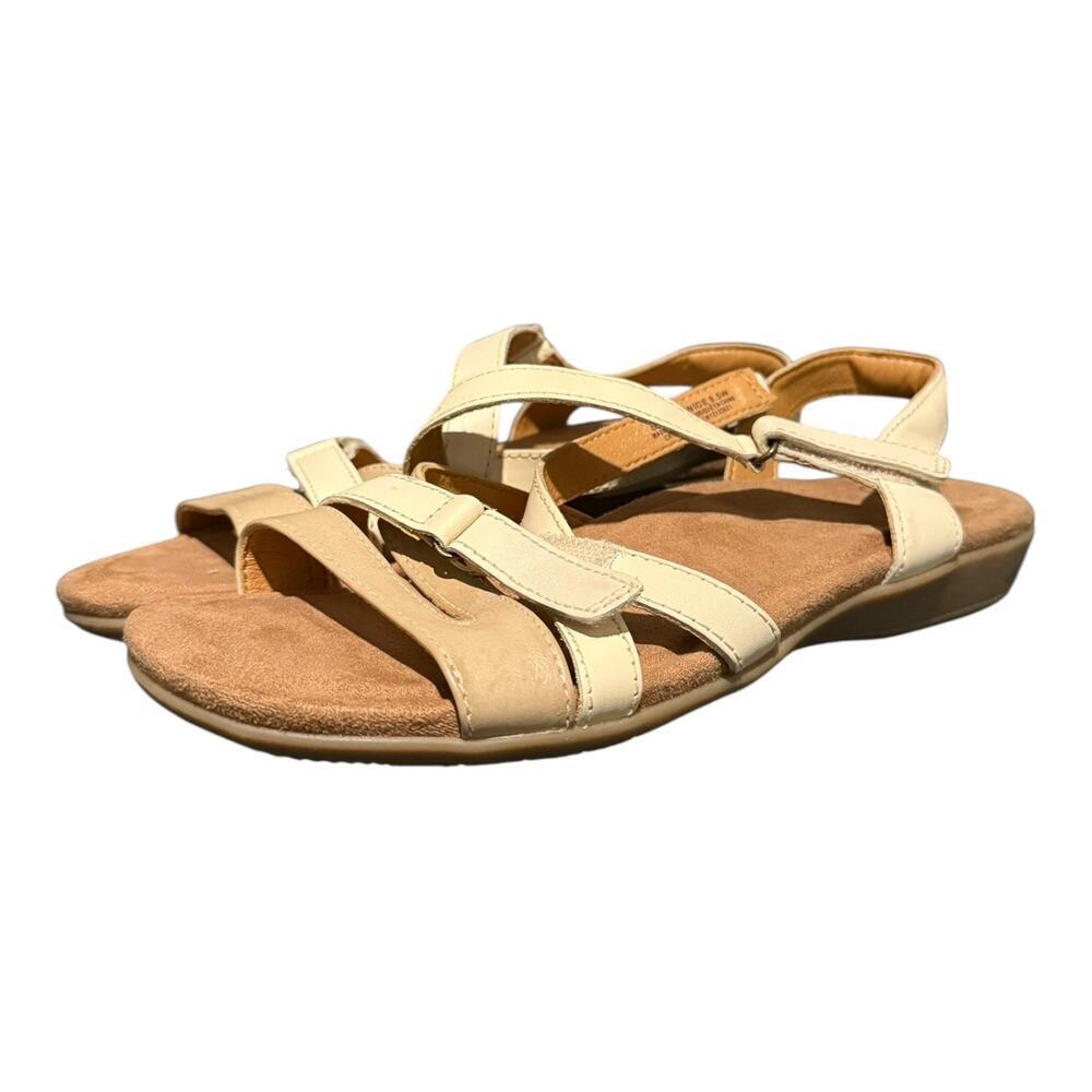 Earth Origins Brandi Women's Leather Sandals Tan/Yellow Size 7.5 M Strappy